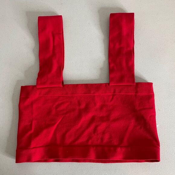 Intimately Free People Red Straight Lines Bralette Bra Size M/L New - Picture 4 of 16